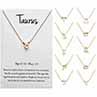 Fashion Women Girls 12 Constellation Pendant Neckle Jewelry Birthday Gifts
