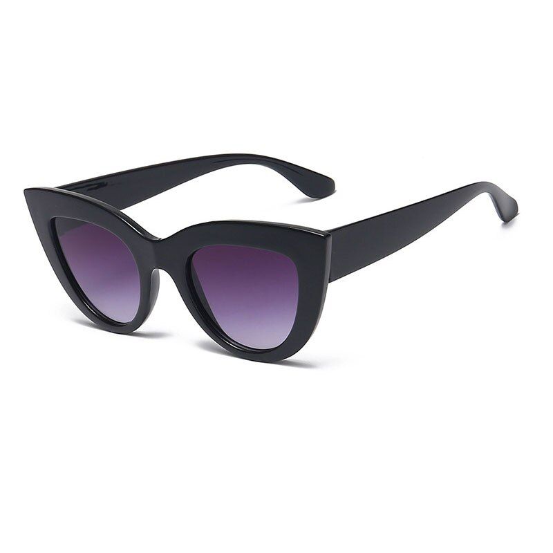 Graident GrayHUHAITANG Vintage Cat Eye Sunglasses Women Luxury Brand Cateye Sunglass Womens Fashion Designer Blue Sun Glasses For Woman 2019