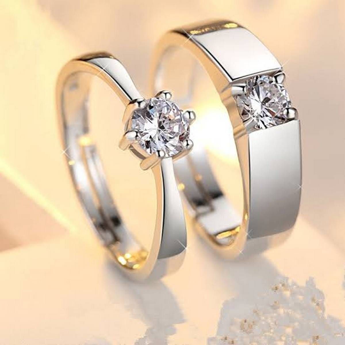 Unique Design Adjustable Couple Rings For Men Women