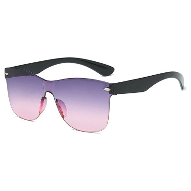 221PC Candy Color Sun Glass Summer Fashion Women Rimless Rectangle Sun Glasses UV400 Sunglasses Eyewear Sun Men Shades Integrated