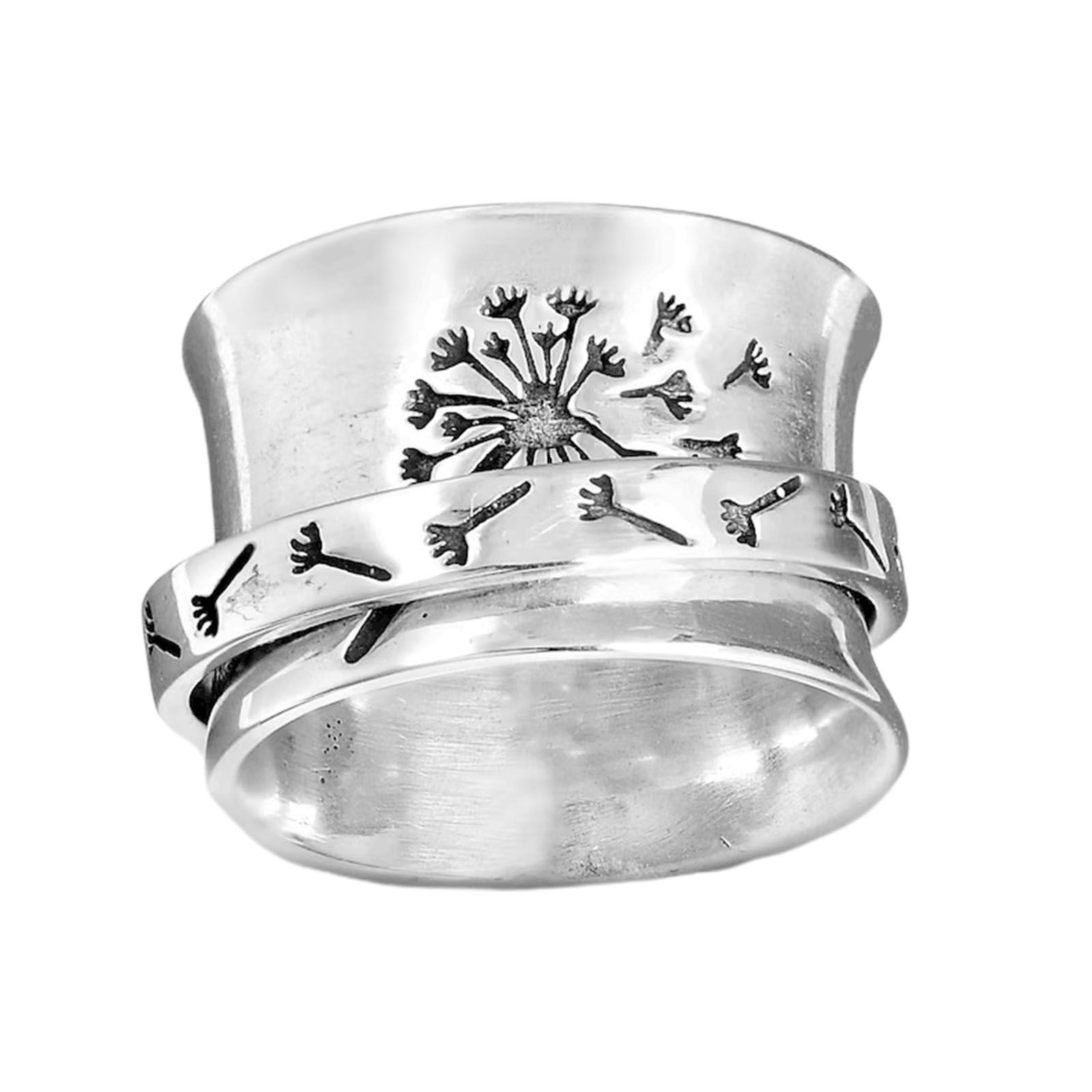 Chic Ring Wide Band Fashion Appearance Exquisite Finger Ring