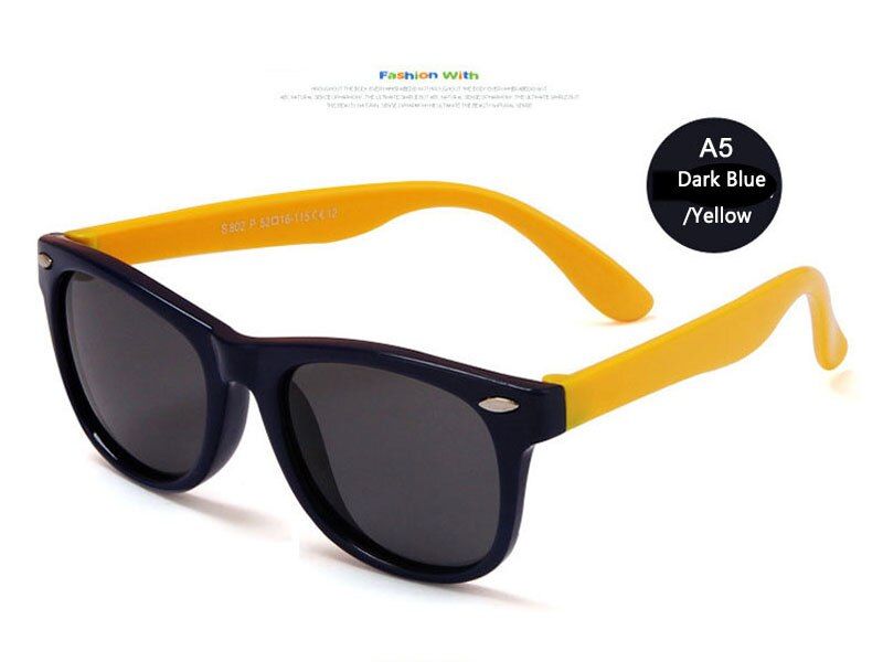 C4Vintage Kids Sunglasses Polarized Children Baby Sun Glass Boy Girl Pink Coating Mirror Brand Designer UV400 2018 Oculos De Sol