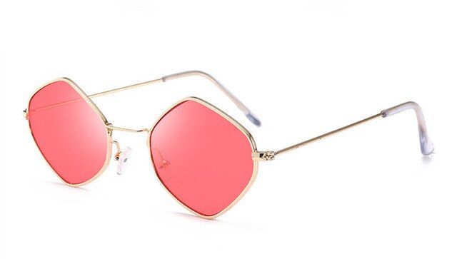 C5New Fashion Polygon Sunglasses Women Brand Designer Vintage Clear Sun Glasses Couple Eyewear oculos de sol uv400