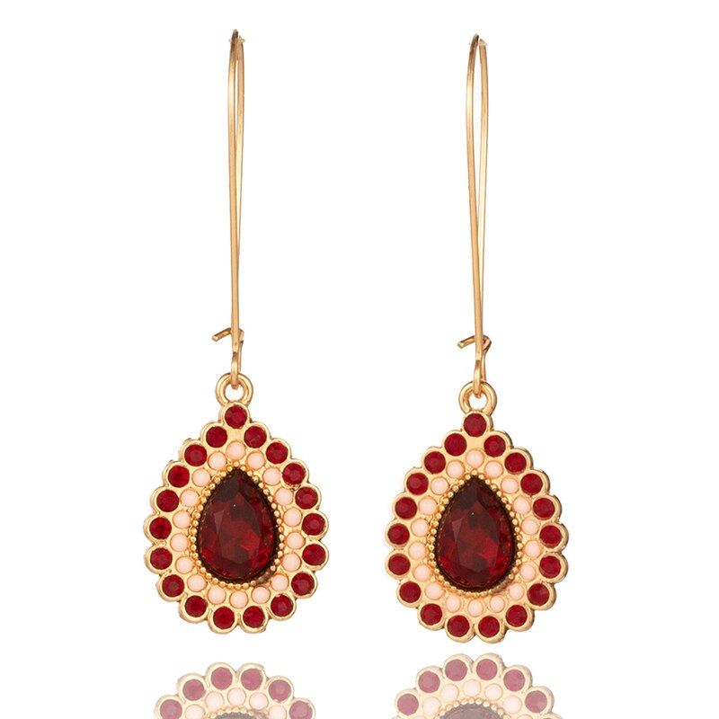 2019 New Fashion Classic Boho Indain Rhinestone water drop Long dangle earrings For woman's and girl's Memorial Day accessories