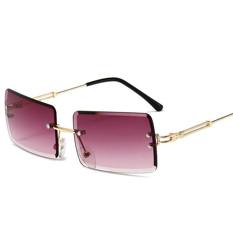 4 Gradient Purple Glasses BagKIYO Brand 2020 Women Square Sunglasses Metal Classic Sun Glasses High Quality UV400 Driving Eyewear 2889