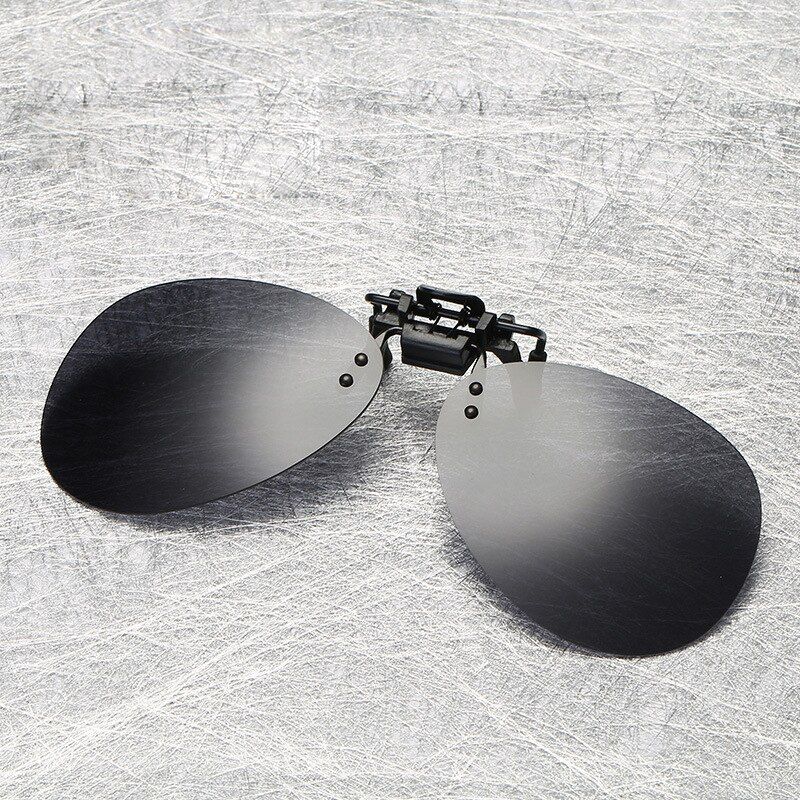 BlackPolarized Retro Vintage Clip On Flip Up Sunglasses Men Women for Myopia Glasses Driving Fishing Eyewear Sun Glasses UV400