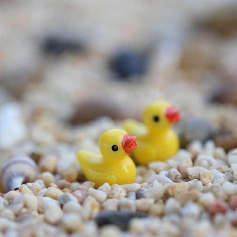 10pcs Mini Craft cute Duckling Decor DIY Ornament baby bath toys Bottles Decor Accessories brand new and high quality