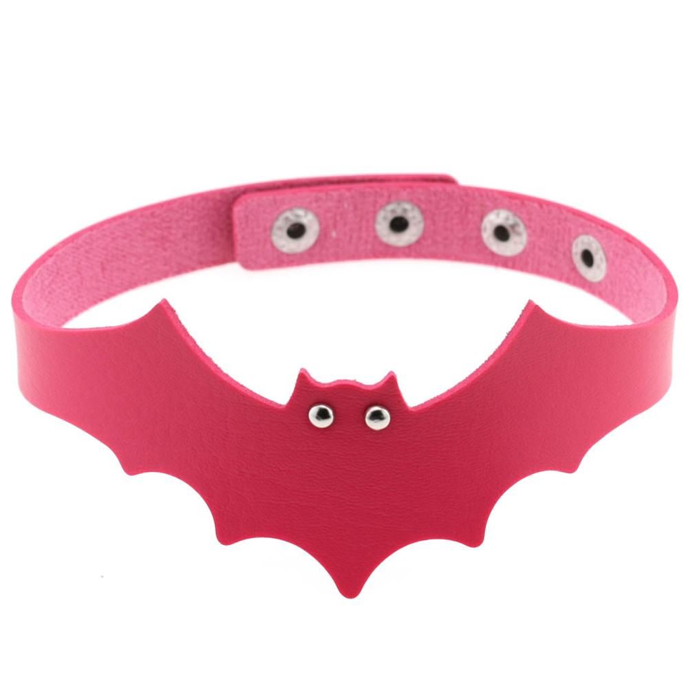 NEW Fashion Small Devil Black PULeather Bat Wing Choker Handmade Nightclub Vampire Collar Clavicle Necklace Halloween Women Gift