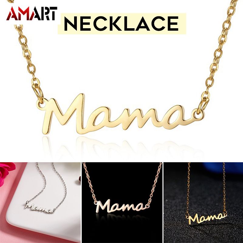 Mama Charm Necklace Chocker Letters Pendant Gift Jewelry for Thanksgiving Day Mother\'s Day to Your Mum