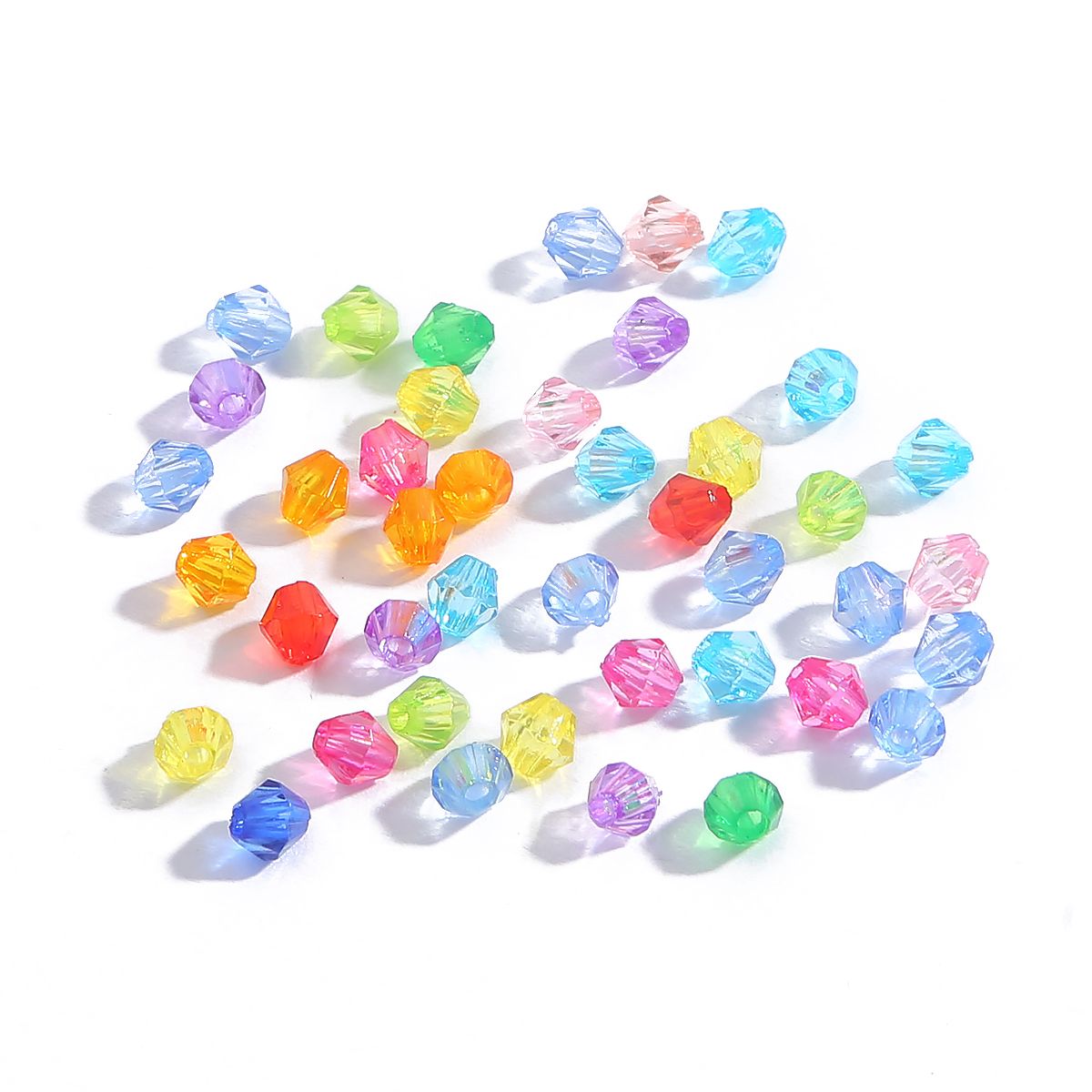 4-10mm Austria Faceted Bicone Crystal Acrylic Beads Loose Spacer Round Beads DIY Jewelry Making