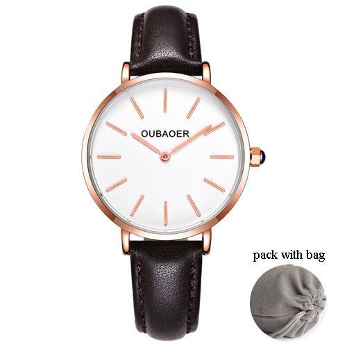 Watch Women OUBAOER Luxury Brand Quartz Casual Simple Fashion Bracelet Watch Ladies Wrist Watch for Women Relogio Feminino