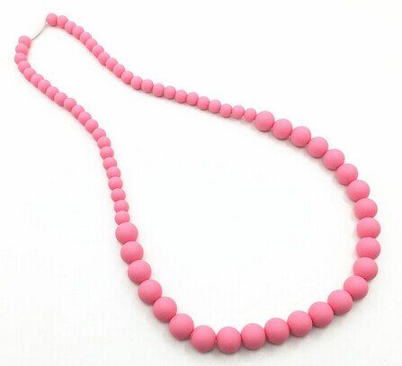 FDA Approved Silicone Chew Teething Necklace with chew beads for Mommy Teethers Baby Chew Necklace Silicone Beads