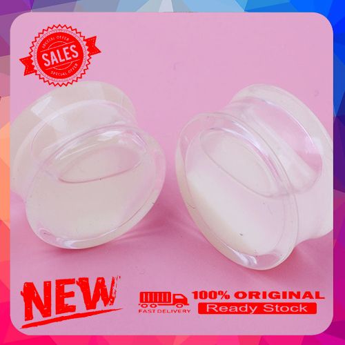Unisex Glow in the Dark Double Flared Saddle Ear Gauge Plug Body Piercing