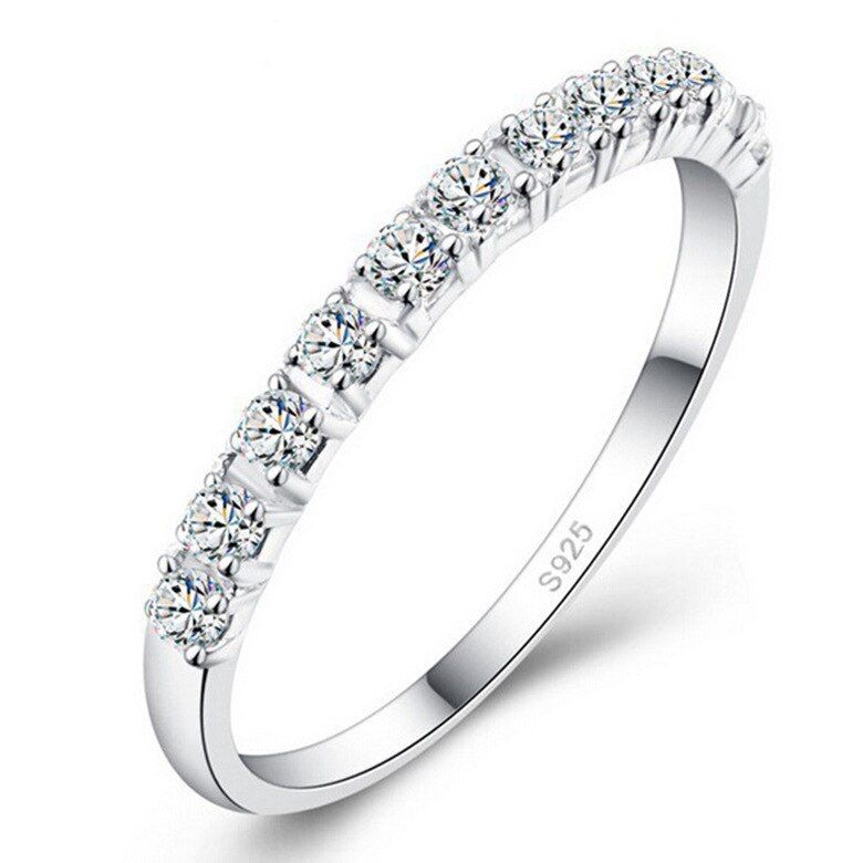 925 Silver Color White Diamond Ring for Women Anillos Gemstone Bizuteria bijoux femme anillos plata 925 para mujer Jewelry Ring