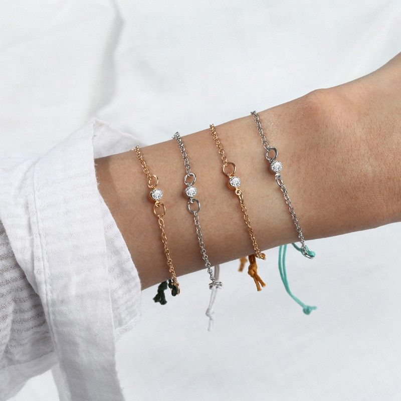 18 Styles Bohemian Beads Chain Bracelets Bangles for Women Fashion Heart Compass Chain Bracelets Sets Jewelry