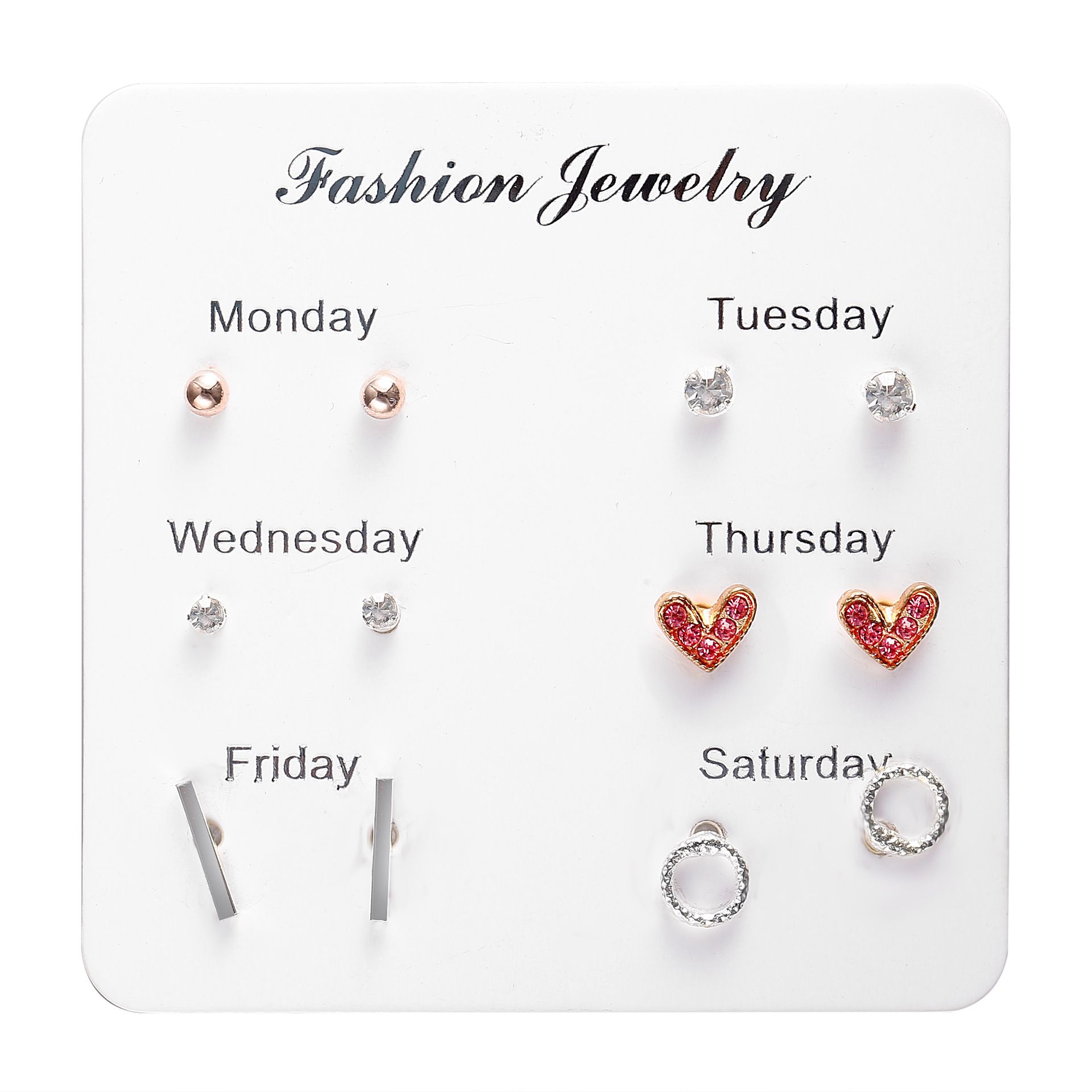 6Pairs ple Cute Earrings Ear Studs for Outdoor Date Wear