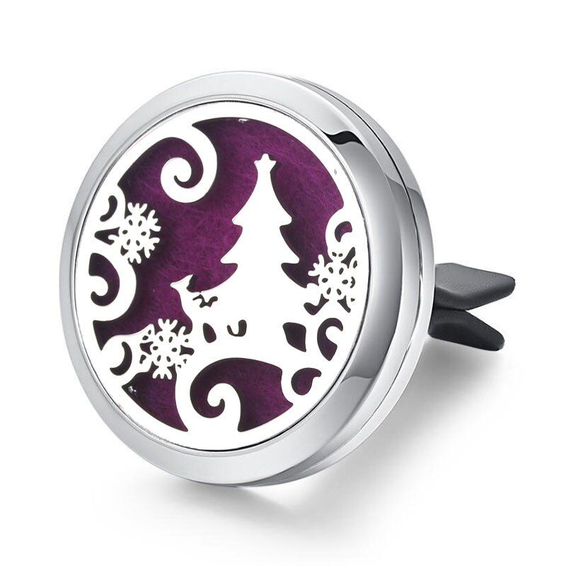 Wholesale New Car Air Diffuser Stainless Steel Vent Freshener Car Essential Oil Diffuser Perfume Aromatherapy Necklace Locket