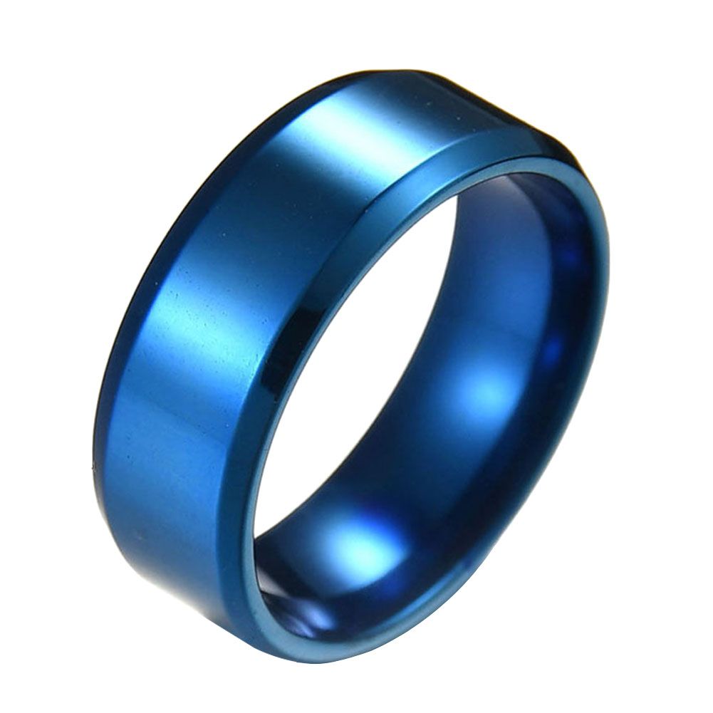 Fashion Simple Polish Titanium Steel Ring Couple Wedding Engagement Jewelry Gift