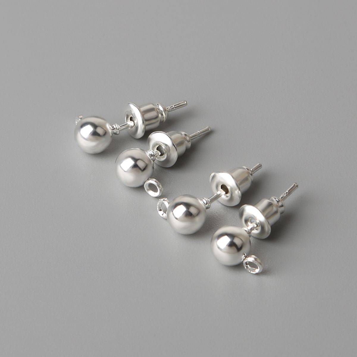 10/50Pcs Metal Pin Findings Stud Needle Post Stoppers For Earring DIY Accessories