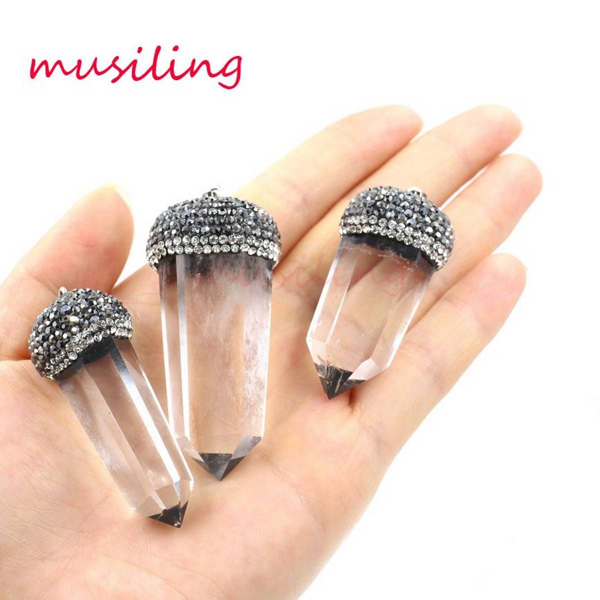 Crystal Pillar Pendants Necklace Chain Reiki Pendulum Jewelry Charms Bohemian Healing Chakra Wicca Witch Amulet Fashion Jewelry
