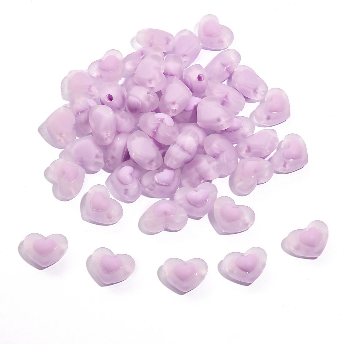 Acrylic Spaced Beads Transparent Flower Heart Star Shape Beads For Jewelry Making DIY Necklace Earrings Accessories