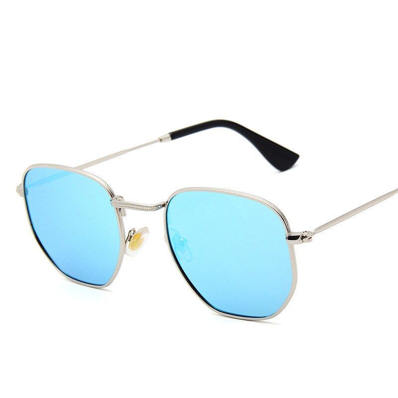 SilverBlueRBRARE 2019 Metal Square Polarized Sunglasses Women Classic Mirror Sun Glasses Street Beat Shopping Vintage Oculos De Sol Gafas