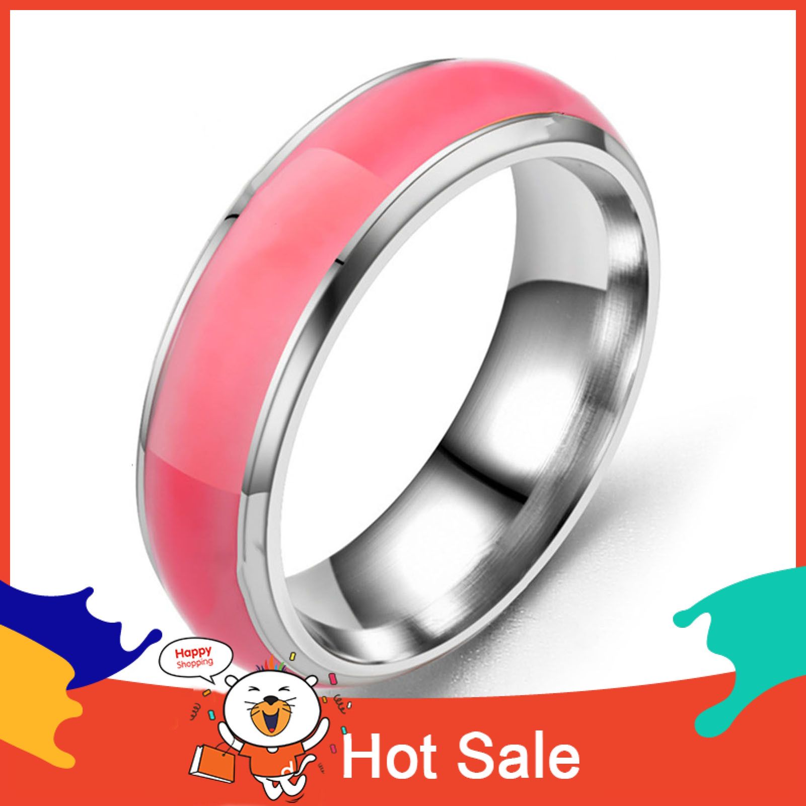 Simple Fashion Unisex Luminous Solid Color Glowing Ring Jewelry Accessory