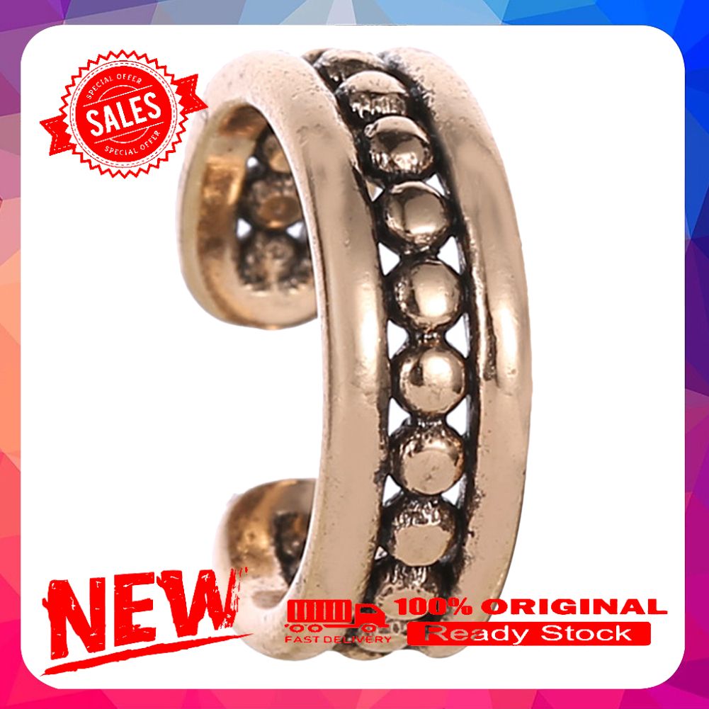 1Pc Women Metal Ball Ear Cuff Clip On Cartilage Earrings Non-piercing Jewelry