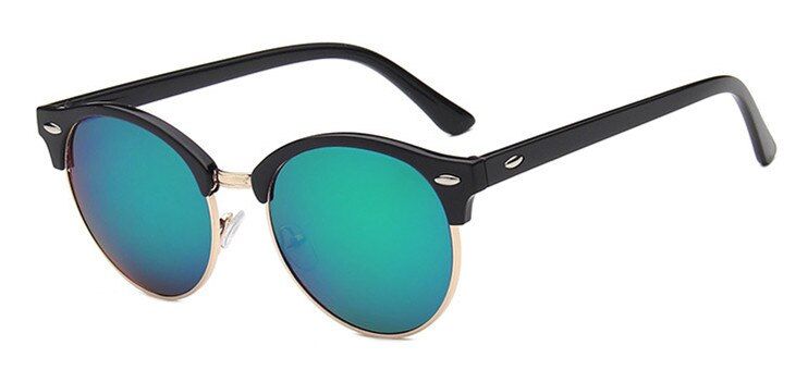 Black GreenPolarized Sunglasses Women Retro Round Mirror Driving Sun Glasses For Men Brand Designer Vintage Zonnebril Dames