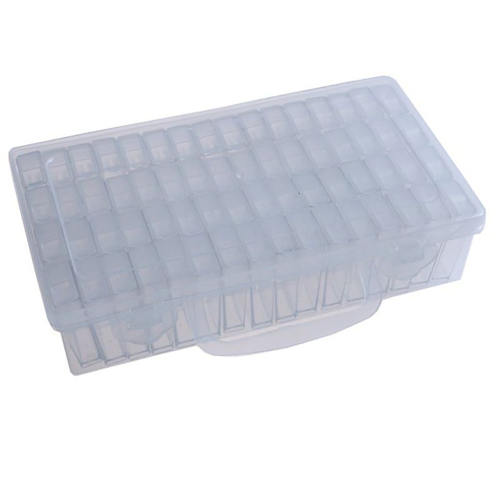 64 Grids Jewelry Rectangular Painting Small Storage Box Mini Plastic Box Beads