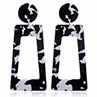 Fashion Hollow Rectangle Statement Women Geometric Stud Earrings Jewelry Gift