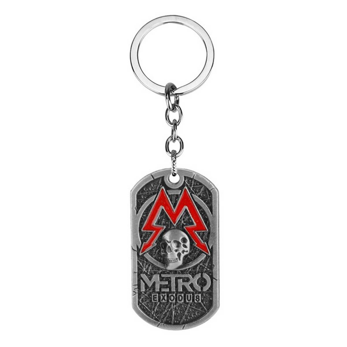 PC Game Metro Exodus 2033 Necklace Dog Tag Pendant Leather Metal Key Chain Men Necklaces Charm Gifts Jewelry