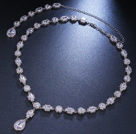 Emmaya Necklace Jewelry Women Charm Crystal Zircon Stone Necklace Wedding Party Gift(null)