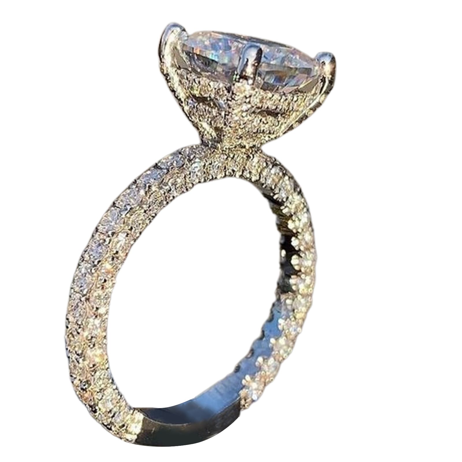 Women Ring Sparkling Elegant Bright Luster Ring