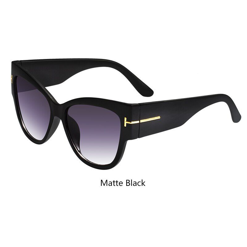 C1JZU 2019 Tom Fashion Brand Designer Cat Eye Women Sunglasses Luxury Female oversized Sun Glasses Big Oculos feminino de sol