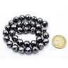 15.5inch Blk Hematite Gemstone Feted Round Loose Beads Full Strand 3-10mm