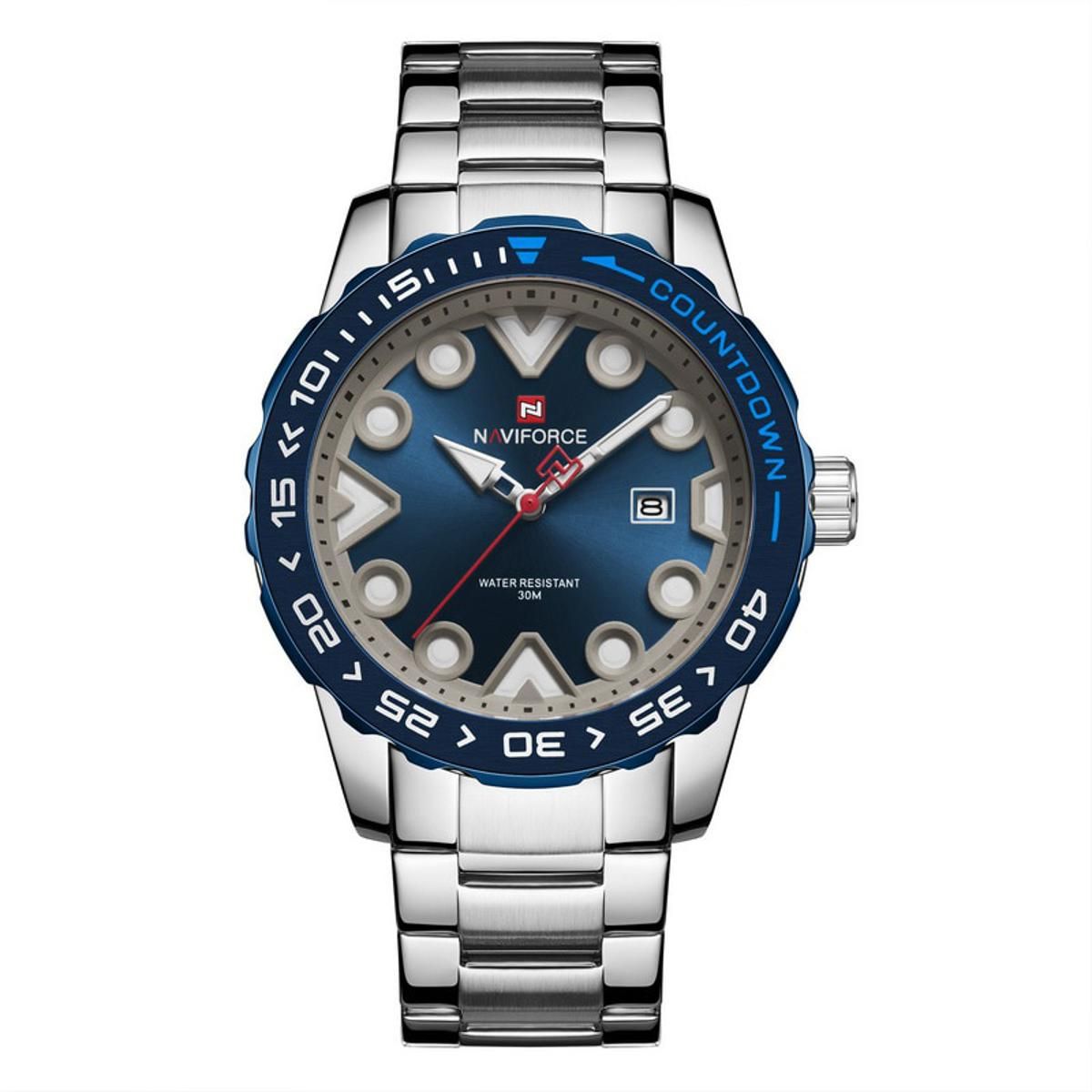 NAVIFORCE 9178 Mens Watch Waterproof Quartz Steel Band Watch Business Mens Watch Calendar Watch
