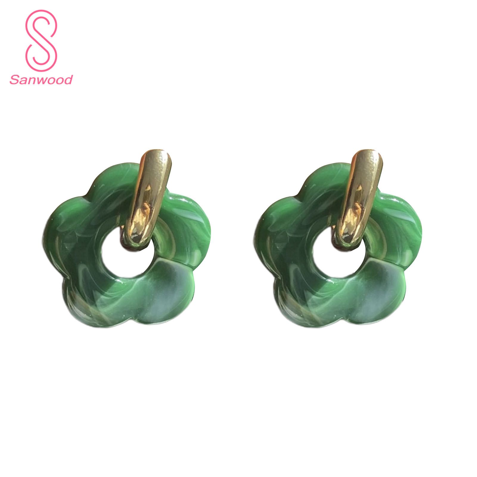 Dangle Earrings Flower Shape Delicate Hollow Out Earrings