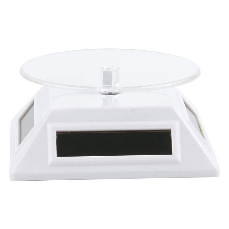 White Solar/power source Powered Rotating Stand Product Display Art Jewellery Exhibition Photography
