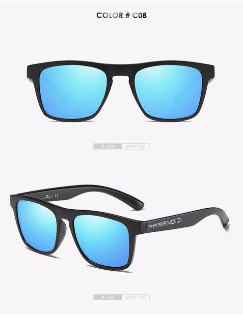 PARANOID Vintage TR90 Sunglasses Polarized Men's Sun Glasses For Men Retro Shades Driving Black Oculos Male 10 Colors Model 8816