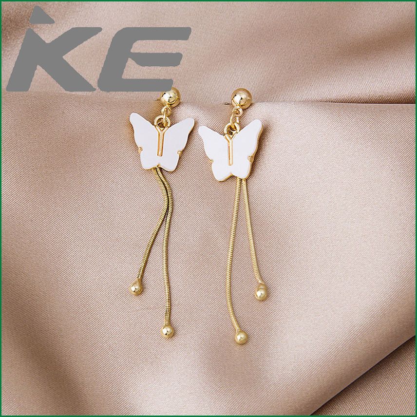 Tassel earrings with diamonds, butterflies, flowers, pearls, Searrings, temperament, fashion, long and thin earrings for gilrs for women low price