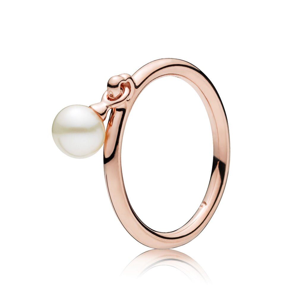 16 Styles New Flower Heart Pearl Silver Color Color Rings For Women Wedding Party Jewelry Gift