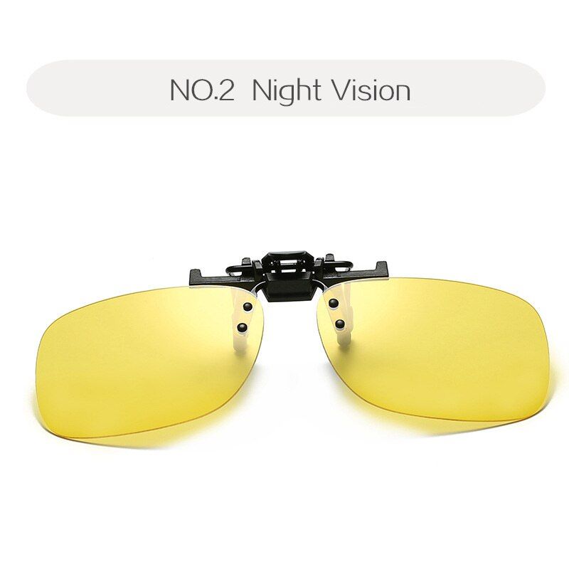 YellowYOOSKE Photochromic Sunglasses Clips Men Polarized Lens Sun glasses clip Man Driver Chameleon Mirror Eyewear clips