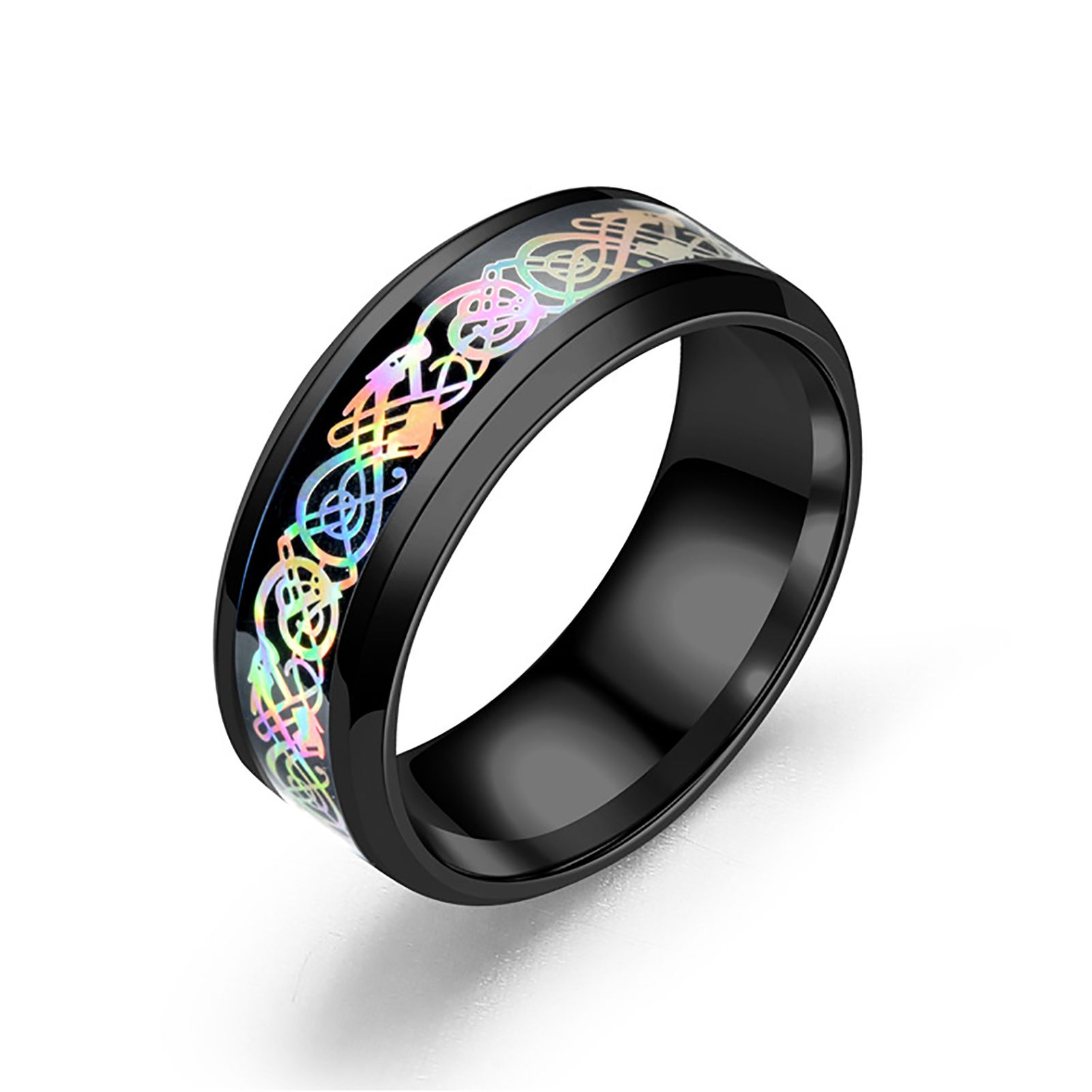 Uni Ring Electroplating Colorful Dazzling Pattern Finger Ring