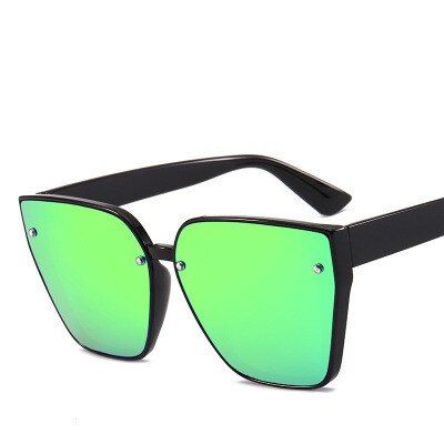 C6new retro square sunglasses women 2020 luxury brand classic large frame sun glasses female black silver shades men eyewears
