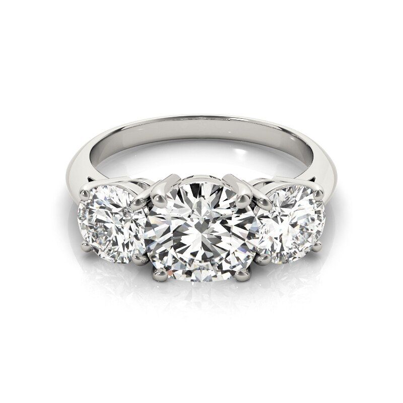 LESF 925 Sterling Silver Ring 2 Carat Oval Cut Sona Simulated Diamond Wedding Rings for Women Engagement Rings