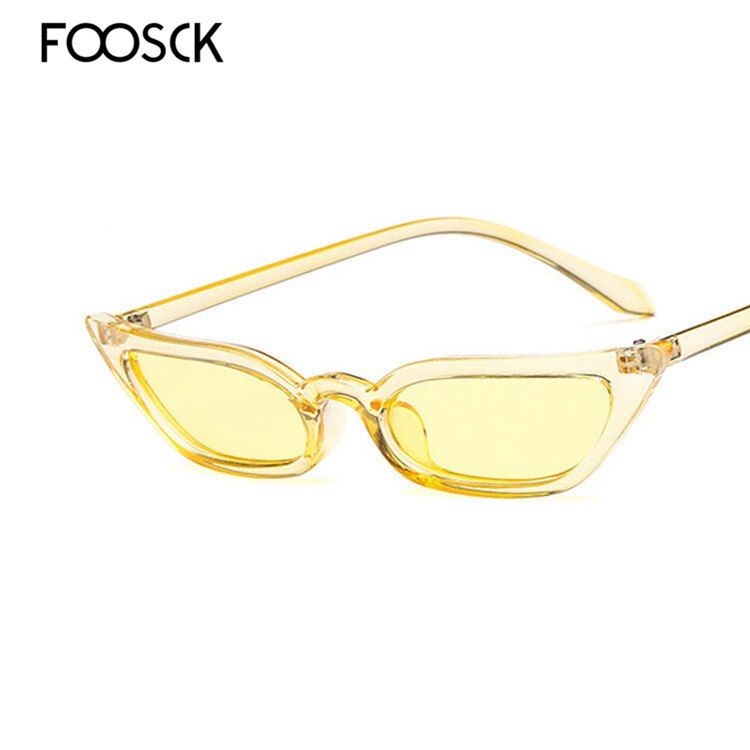 C5YellowFOOSCK Women Luxury Brand Designer Vintage Sun Glasses Female Retro Eyewear OvalShape Oculos De Sol Feminino