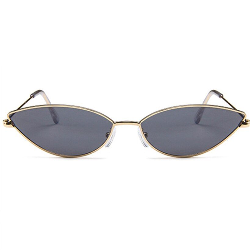 BlackMetal Frame Women Cat Eye Sunglasses Cute Brand Designer Summer Retro Small Frame Black Red Cateye Sun Glasses UV400