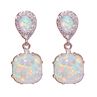 Fashion Women Fire Opal Inlaid Pendant Ear Stud Earrings Party Jewelry cessory