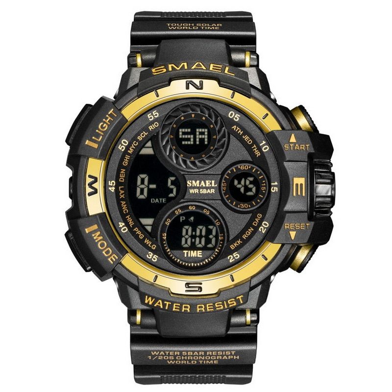SMAEL 8022 Fashion Sport Digital Wristwatch Waterproof Multi-function Digital Display Luminous Men Watch